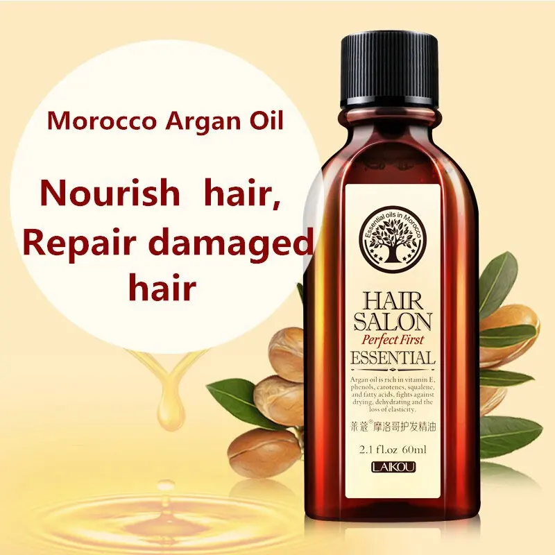 

New Morocco Argan Oil Hair Care Keratin 100% PURE Glycerol Nut Oil Hairdressing Hair Mask Essential Moroccan Oil 60ml Product