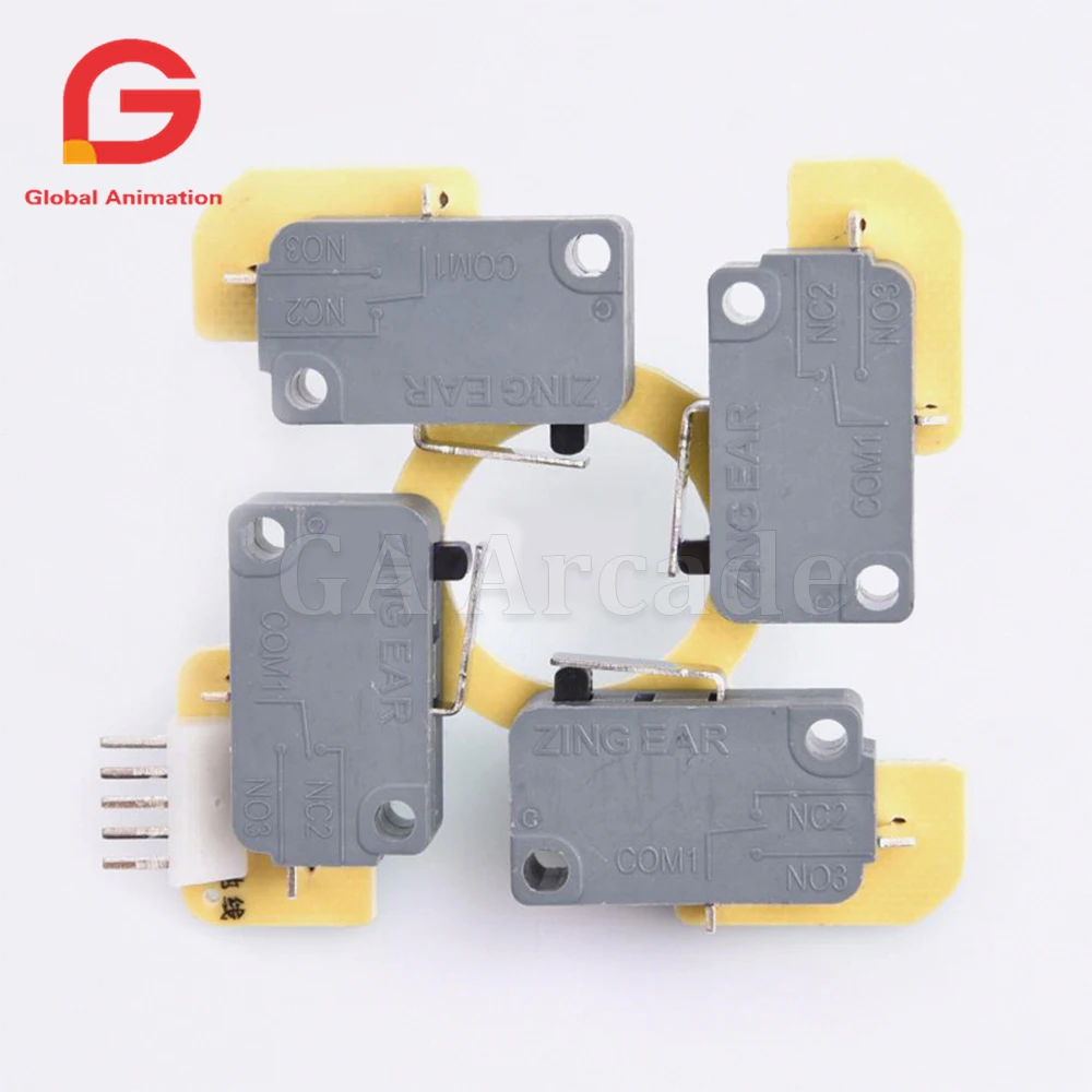Аркадный микропереключатель PCB 5-контактный джойстик запчасти для Sanwa 8-полосный