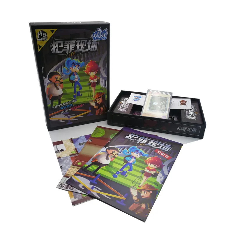 On the crime scene of desk games people's logical reasoning desktop gathering leisure brainstorming chess and cards | Игрушки и