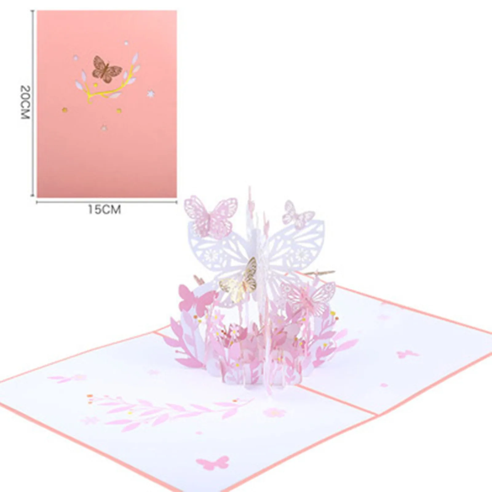

3D Pop-Up Butterfly Flower Basket Greeting Card for Birthday Mother's Day Party