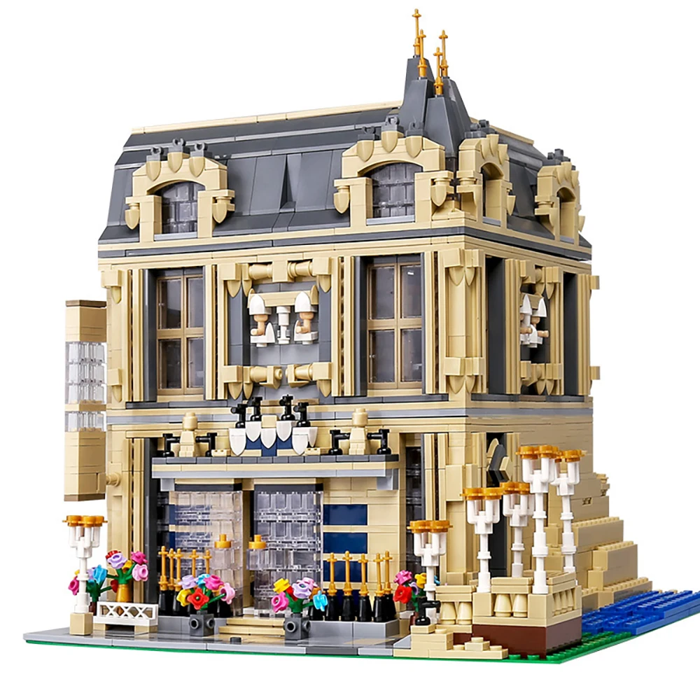 

New City Streetview Series 2099PCS The MOC Carlo Hotel Model Building Blocks Bricks Assembly Bricks Toys Kids Christmas Gifts