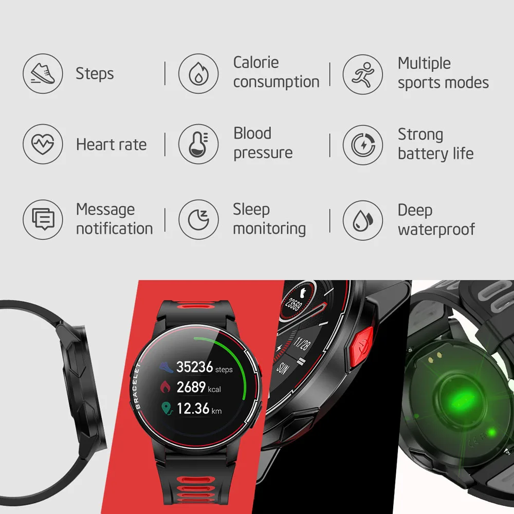 senbono s20 ip68 waterproof smartwatch smart watch heart rate monitor smart clock men women sport watch support diy watch face free global shipping
