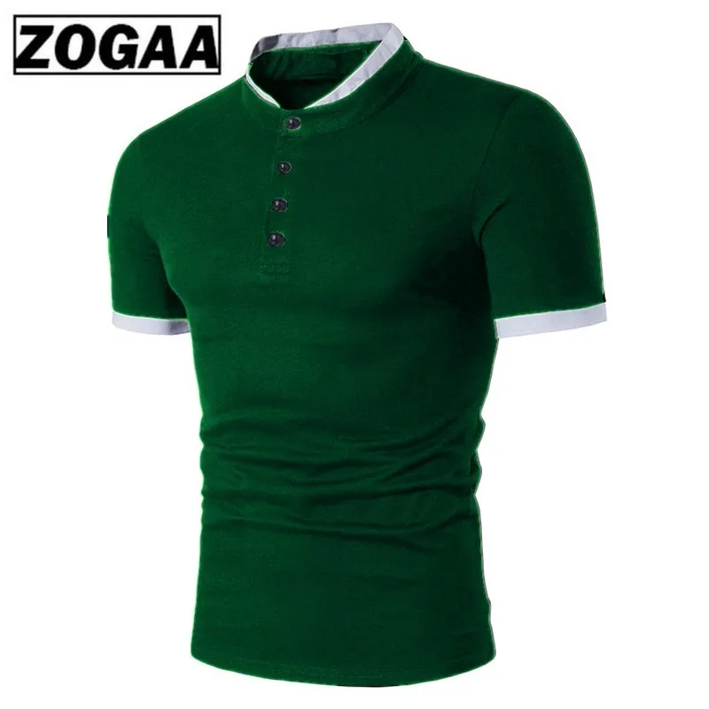 ZOGAA новые 2019 поло Для мужчин рубашка хлопок короткий рукав повседневные рубашки