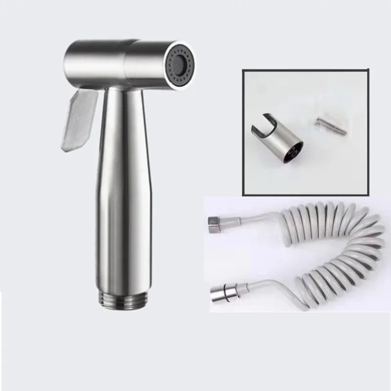 Держатель шланга для ванной комнаты, ручной душ из нержавеющей стали для биде, набор распылителей, корпус Shattaf с краном, туалет, ванная комната, под давлением