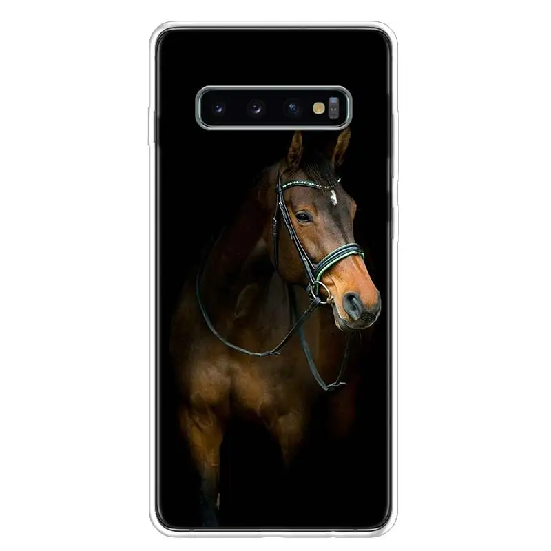 Horse чехол с изображением животного чехол для телефона для samsung Galaxy S10+ Note 10 9 8 S9 S8 J4 J6 J8 плюс S7 S6 корпус под плетенную сумку