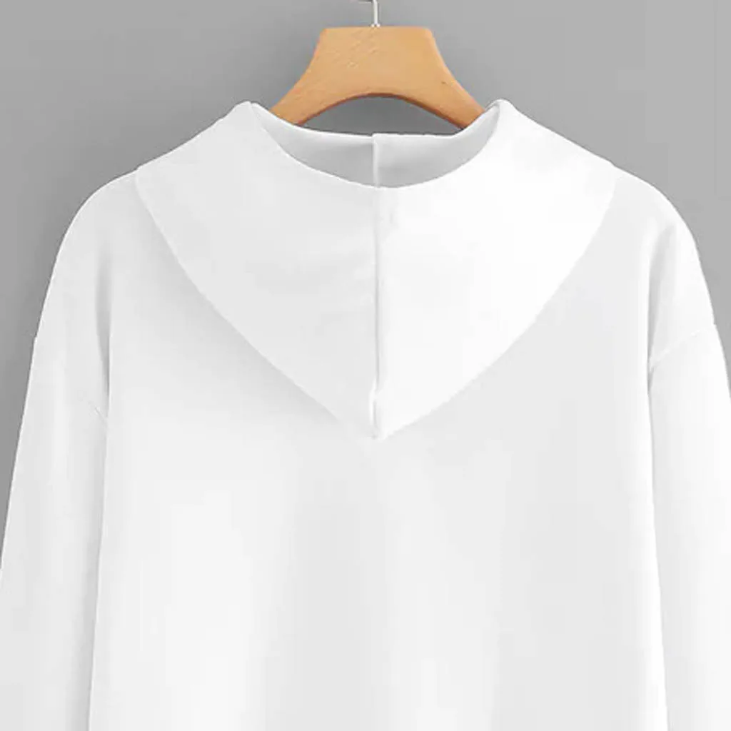 С буквенным принтом в полоску с круглым воротником стиле Харадзюку Толстовка