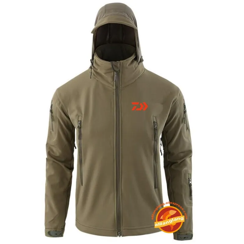 

2021 Daiwa Clothing Fishing Clothing Men Autumn Winter WaterProof Jacket Hiking Hunting Clothes For Men Hooded Fishing Shirts