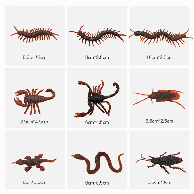 

Nuevo Diversido Asustar Simulation Insect Toy Fake Cockroach Fake Scorpion Surprise Toy Fake Centipede Fly Gecko Fidgety Toys