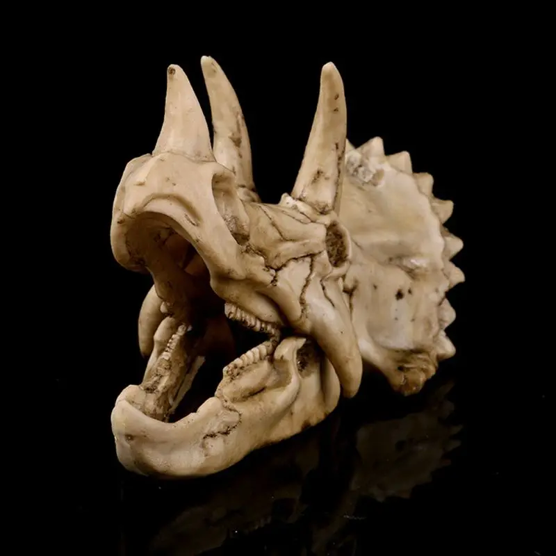 Triceratops искусственная смола поделки ископаемая модель Хэллоуин украшение для