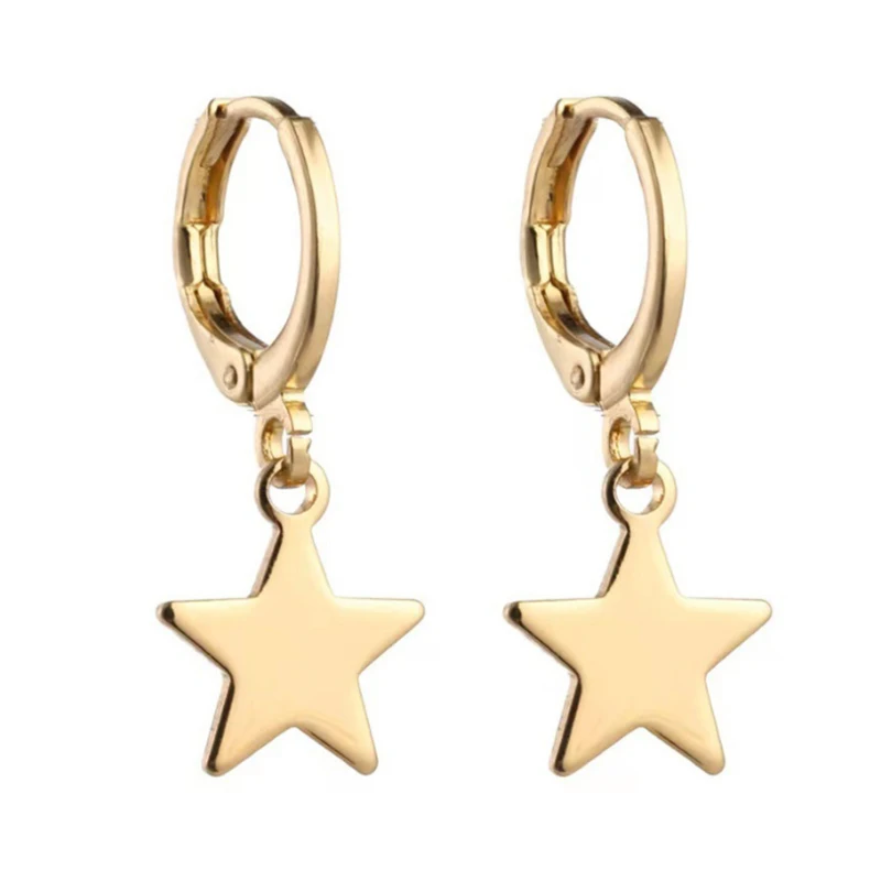 

Small Earrings For Women Korean Oorbellen Voor Vrouwen Moon Star Insect Oorbel Earring Goud Koreaanse Sieraden Simple Ear Buckle