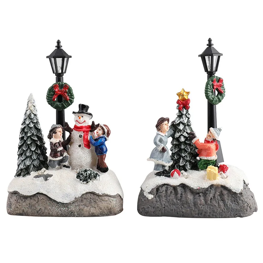 

Christmas Decoration Xmas Brightness LED Light Up Small Street Light Scene Miniature Ornaments New Year 2022 Noel Navidad Gifts