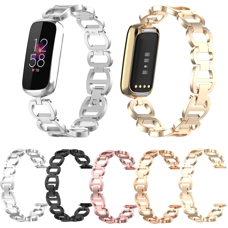 

Luxury Wrist Strap For Fitbit Luxe Bracelet Smartwatch Metal Stainless Steel Band For Fitbit luxe Special Edition Correa Belt