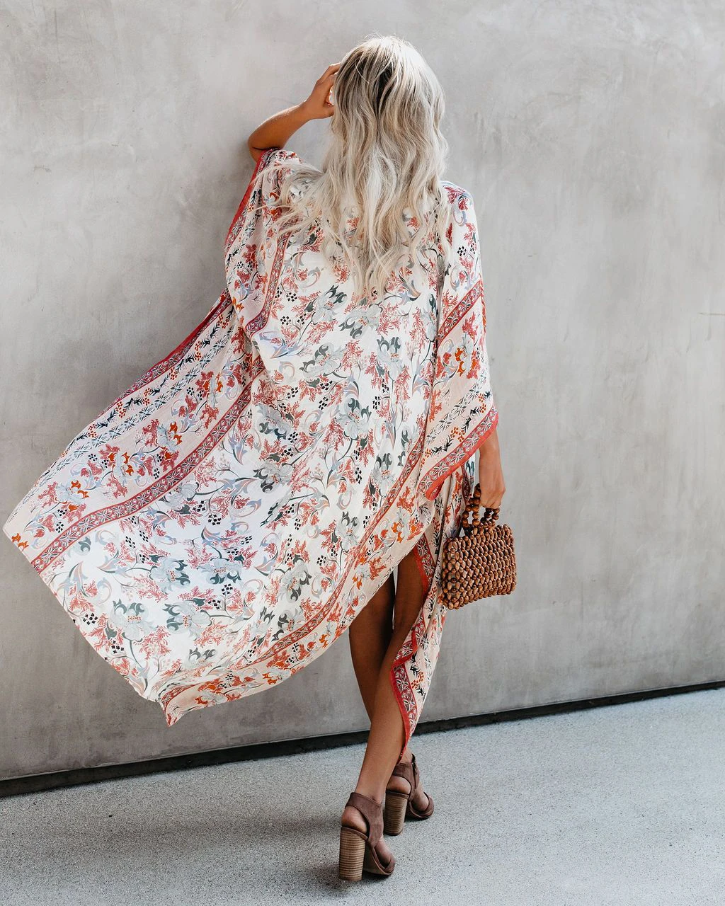 

2021 Boho Floral Print Robes Bathing Suit Cover-ups Plus Size Kimono Beach Wear Wrap Dress Women Summer Swimsuit Cover Up
