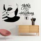 Модное искусство ногтей, Женский девиз со слоганом, украшение для окон в спа-салоне, Виниловая наклейка