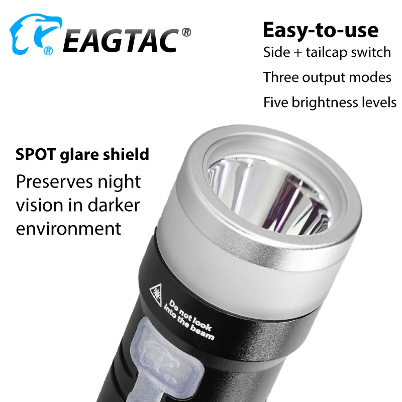 買取 EAGTAC PX30LC2-DR ディフューザー XPL ハイ LED 1760 Lm USB 充電式懐中電灯日亜化学工業 219C 18650 付属 CR123A キャンプ読書