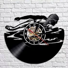 Настенные часы с виниловой пластиной для бассейна, художественный подарок для плавания, водные виды спорта, Декор для дома, современный дизайн
