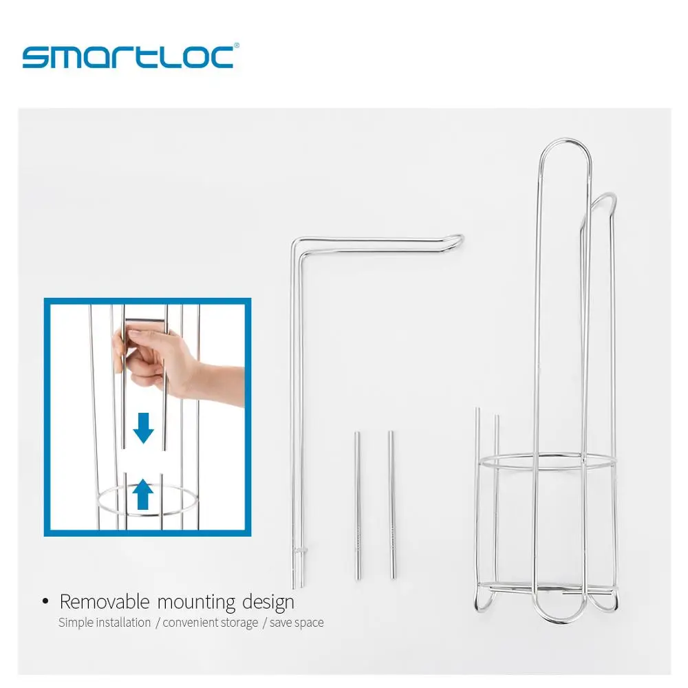 smartloc ss large stand toilet paper holder tissue roll rack bathroom storage container bath accessories kitchen organizer free global shipping