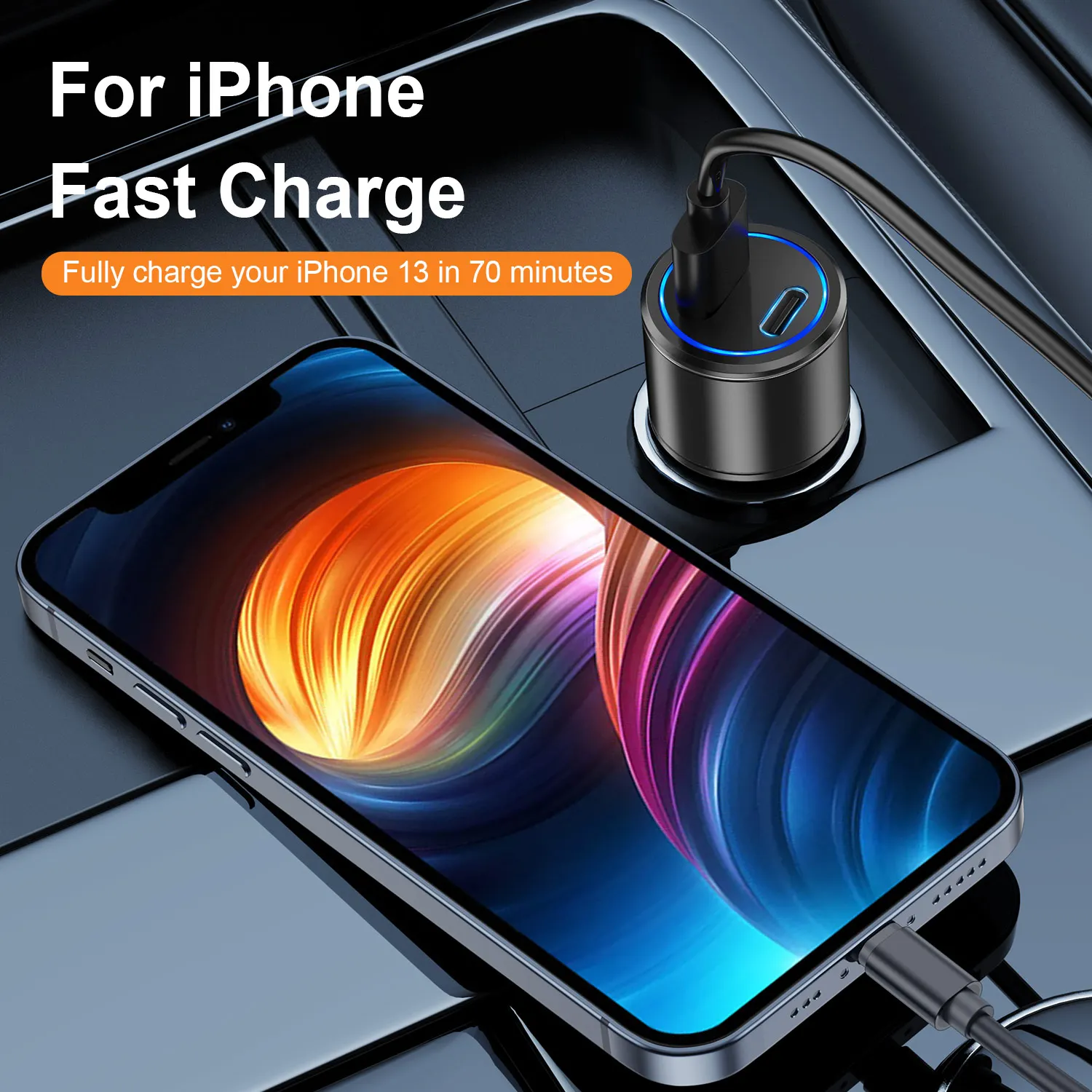 6a usb car charger for iphone 13 12 pro max quick charge pd 20w fast charging for xiaomi auto type c qc3 0 mobile phone charge free global shipping