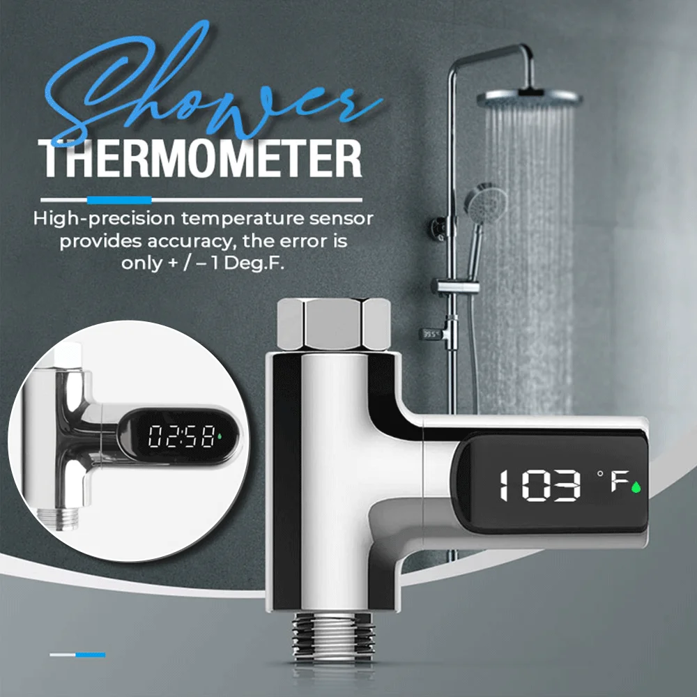 

LED Display Home Water Shower Thermometer Temperture Meter Monitor Kitchen Bathroom Smart Home Baby Care