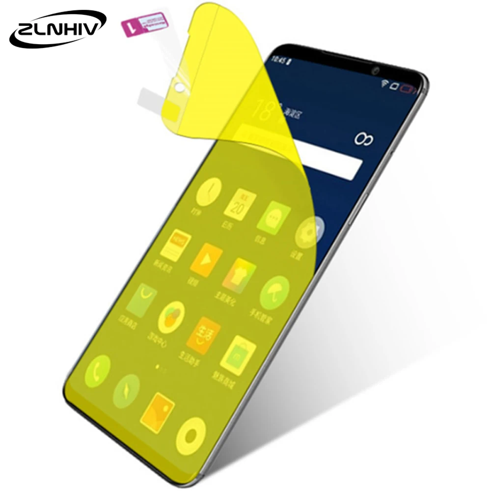 Zlnвич мягкое полное покрытие для meizu 16th plus 16x16 15 lite Гидрогелевая пленка защитная не