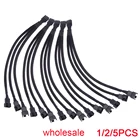 125 шт. 4-контактный кабель вентилятора ШИМ от 1 до 3 вариантов разветвитель с черным рукавом Удлинительный кабель для ЦП компьютера чехол для вентилятора