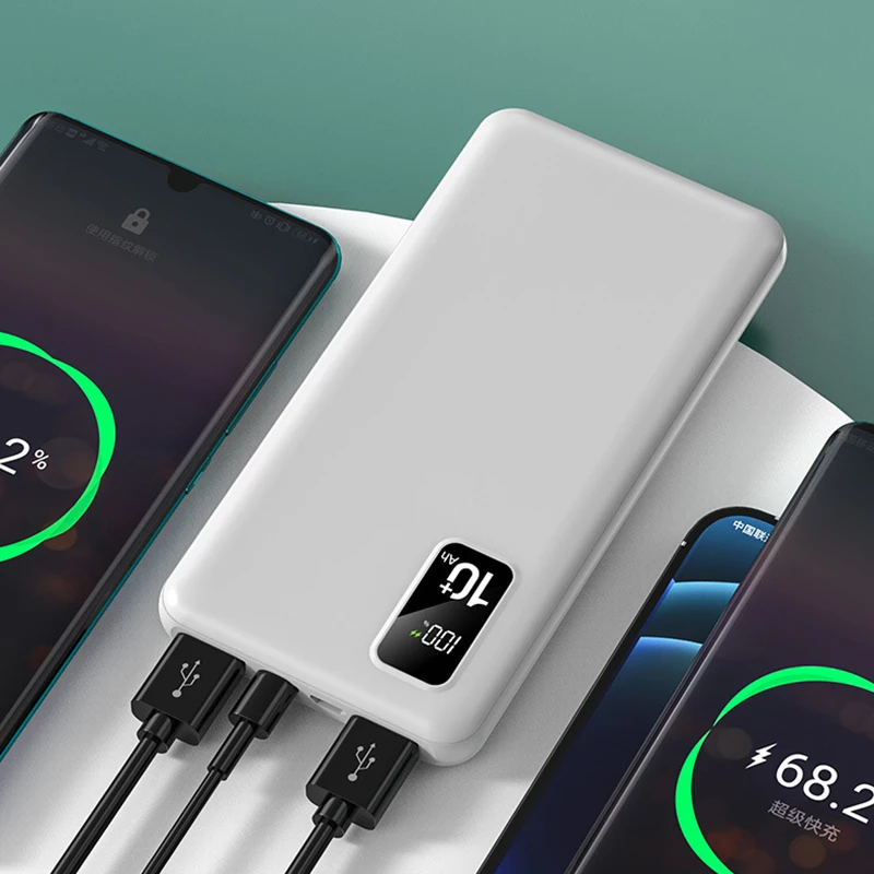 

Power Bank 20000mAh Phone Fast Charger USB Charging Portable Charger External Battery Pack for Samsung Xiaomi Iphone