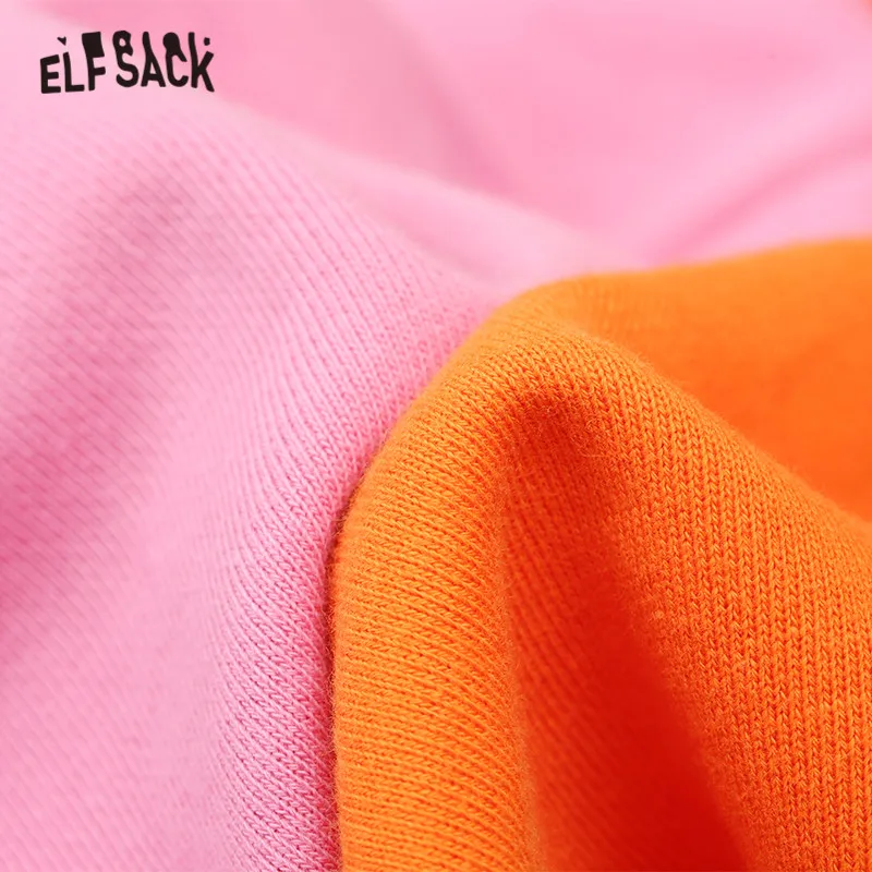 Однотонный Повседневный пуловер ELFSACK с мультяшным принтом толстовки свитшоты