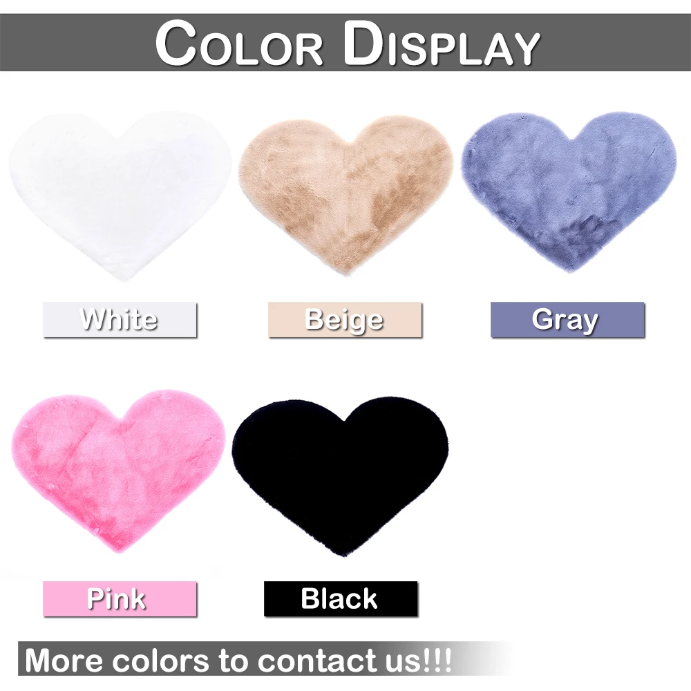 В форме сердца меховой ковер с кроликом домашний лохматый моющийся Мягкий