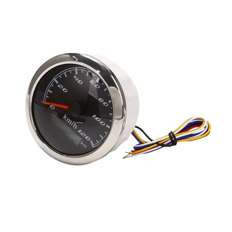 85 мм GPS Морской Тахометр спидометр 12V / 24V с красным Подсветка одометр для