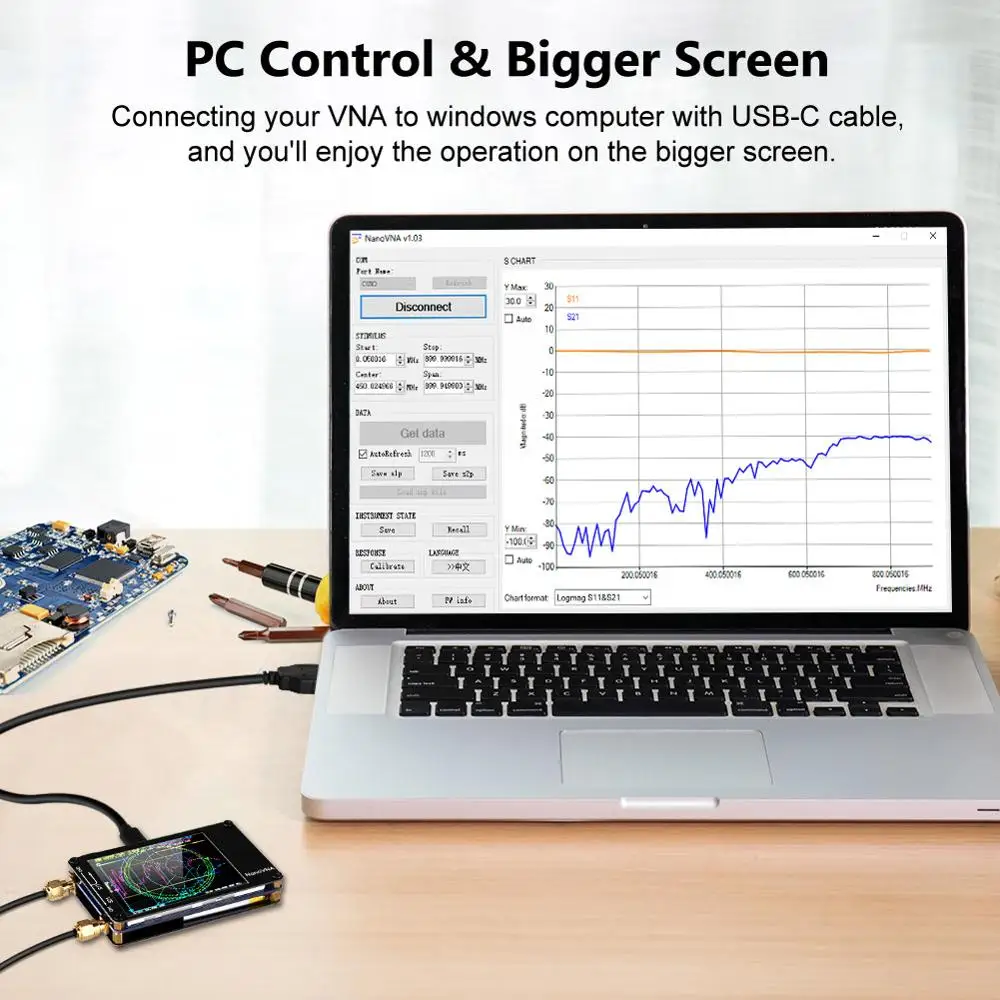 Комплект векторного анализатора сети NanoVNA с ЖК-дисплеем 2 8 дюйма MF HF VHF UHF 50 кГц-900