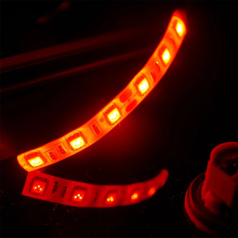 

20 Pcs 10cm Waterproof 5050 Led Strip Lights Dc 12V Caravan Boat Car, 10 Pcs Warm White Light & 10 Pcs Red Light