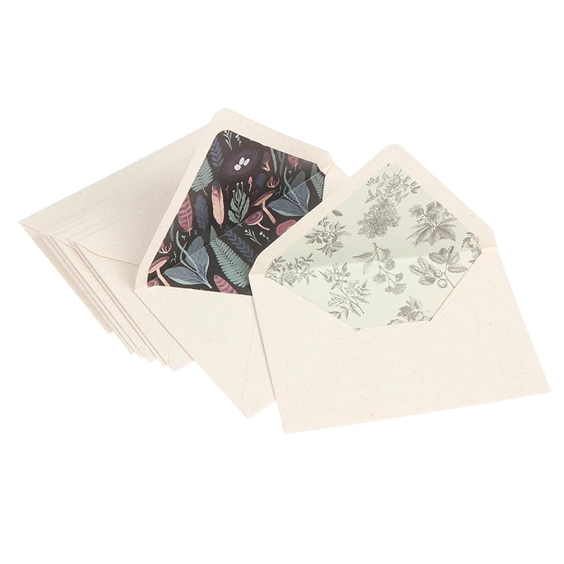 

5pcs/lot Vintage Envelopes Flowers Envelopes Invitation Printing Lining Envelope