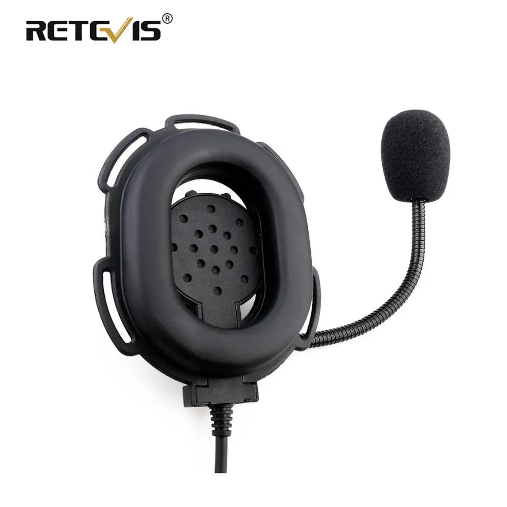 2 1 Retevis EH060K Высококачественная тактическая гарнитура военная с PTT для Airsoft Game Walkie