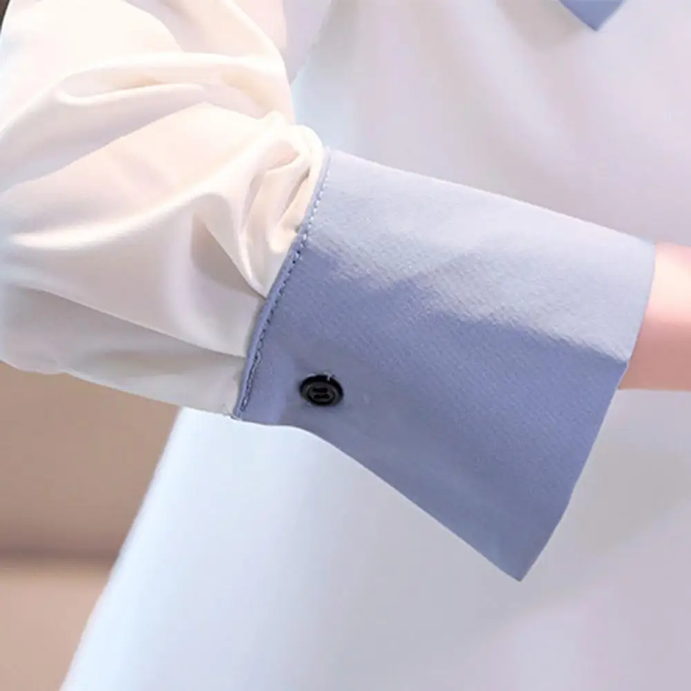 

Long Sleeve Chiffon Shirt Top For Women One Shoulder Hit Color Casual Wild Bottoming New 2020 Spring Elegant Lady Shirts #C3