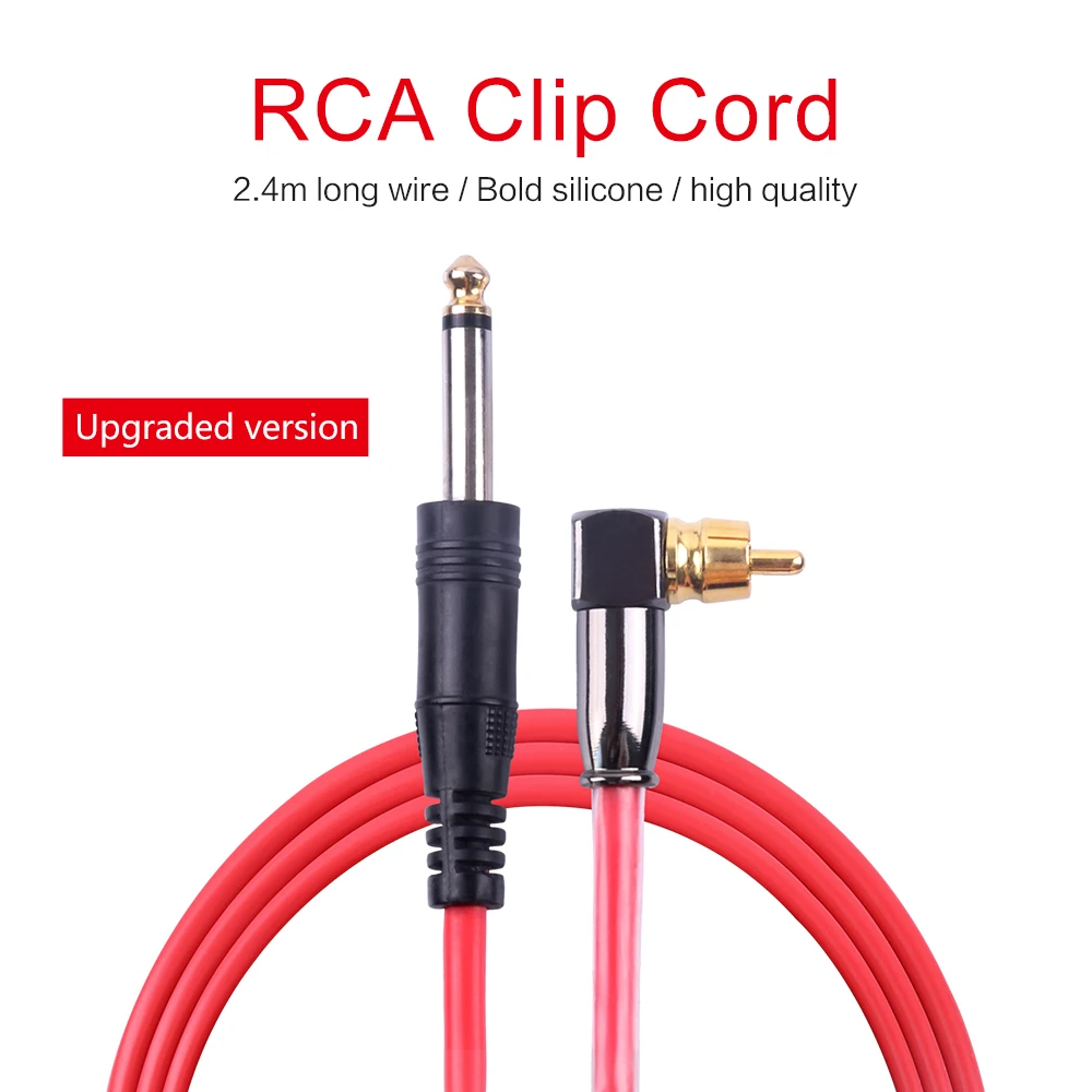 SPARK Высокое качество 2 4 м Новый RCA тату клип под прямым углом мягкий силиконовый