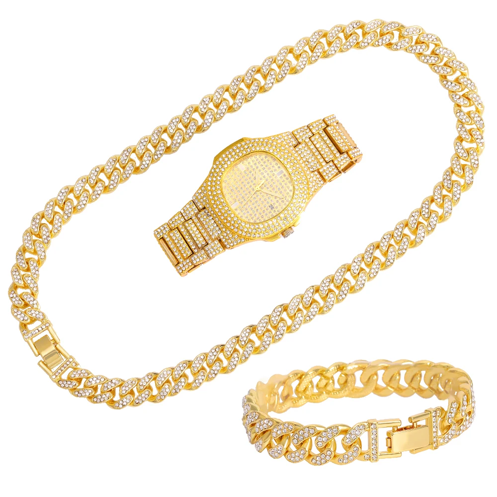 Мужское ожерелье из кубинской цепи в стиле хип-хоп 13 мм | Украшения и аксессуары