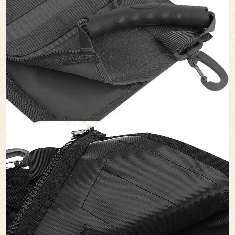 

3Pack MOLLE Christmas Stocking Webbing Hanging Sock Storage Bag Pouch Black for Outdoors