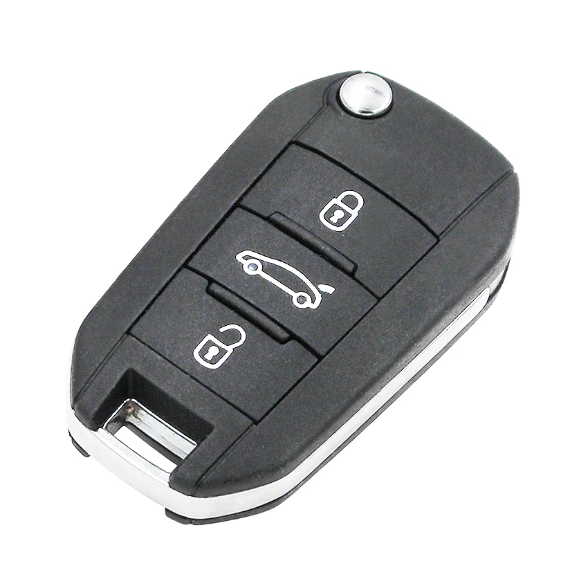 3 кнопочный пульт дистанционного управления 433 МГц ID46 чип для Peugeot 508 Citroen Elysee HU83