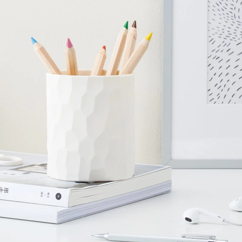 

Silicone Pen Holder Office Stationery Storage Box-beige