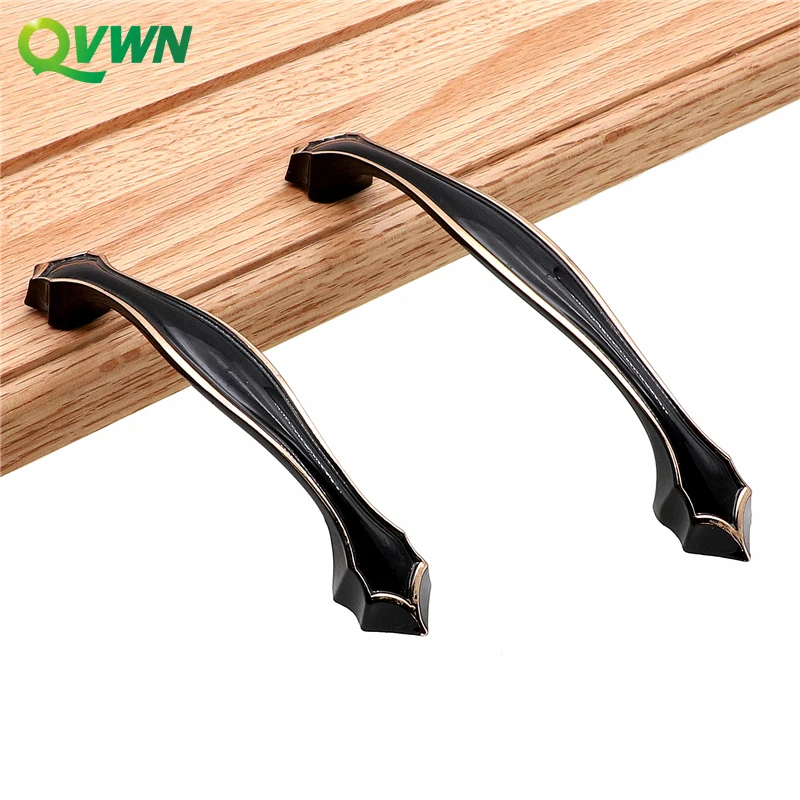 QVWN черная антикварная ручка бронзовая деревянная Европейский Дверной ящик из