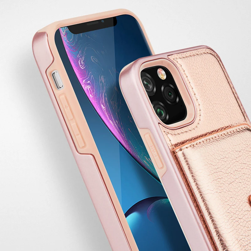 Litchi Leather Case for iPhone 11 Pro Max Cases Card Holder Magnetic Fold Cover XS XR 7 8 Plus Wallet |