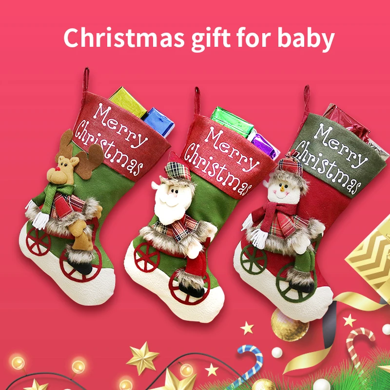 Рождественские украшения подвески рождественские носки для конфет и подарочных