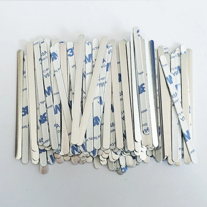 

50pcs Aluminum Nose Wire with Adhesive Back 85x5x1mm
