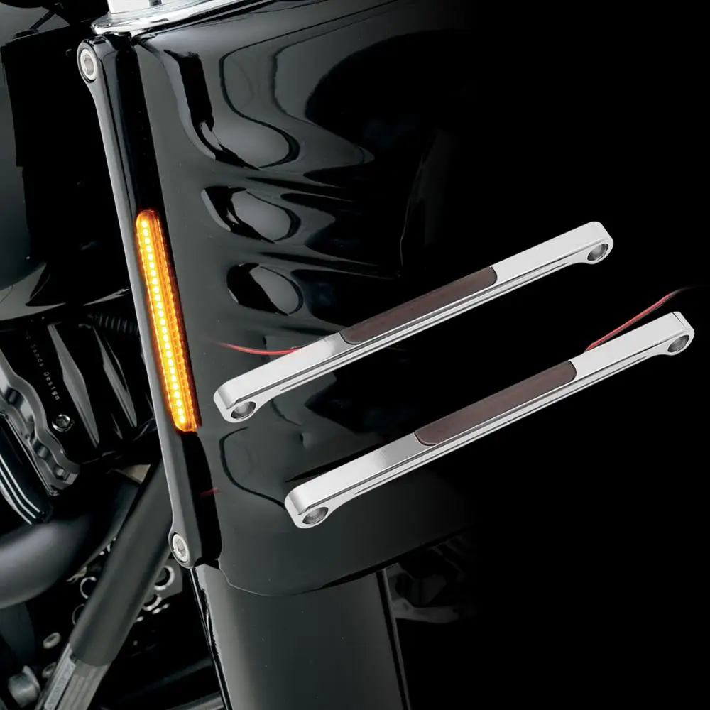 Передние светодиодный светодиодные сигналы поворота для мотоцикла Harley Fatboy Softail