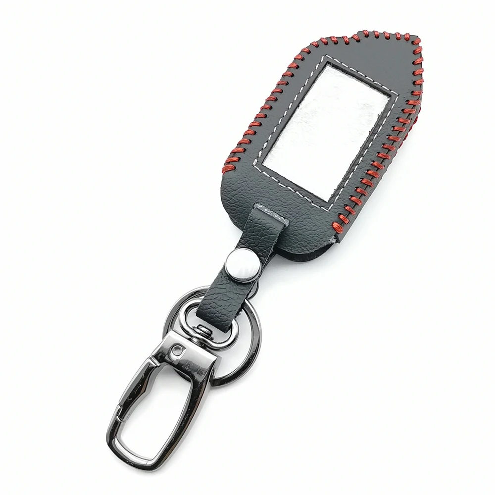 

New Styles 2-Way Leather Key Case Cover For Sher-khan Mobicar A Mobicar B Safety In Two Senses Car Alarm System Russian Version