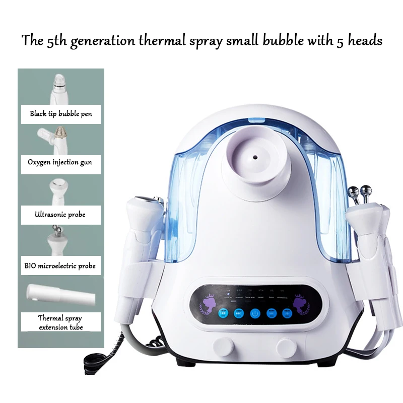Small Bubble Beauty Instrument Household Thermal Jet Oxygen Injector Blackhead Facial Cleanser Facial Lift Cavitation Machine