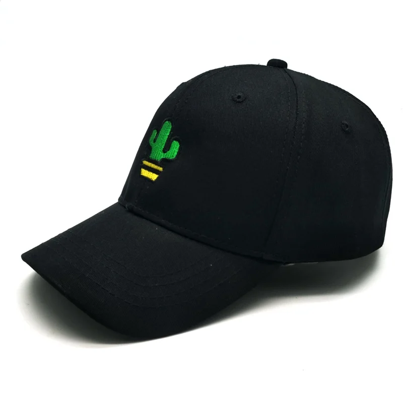 Men Women Hat Caps Cactus Embroidery Baseball Cap Simple Fashion Cartoon Couple Visor Adjustable Snapback Sunhat | Аксессуары для