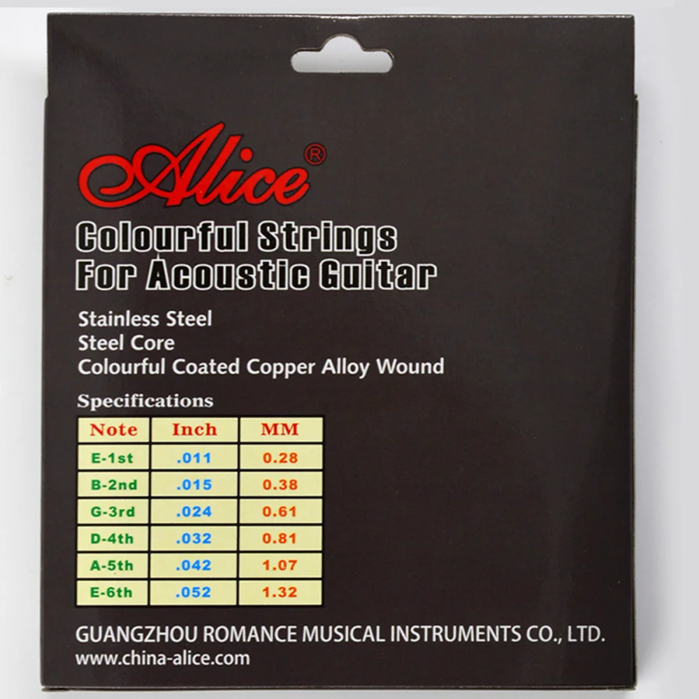 

6Pcs Paper Box Stainless Steel Anti-rust Alloy Folk Acoustic Guitar Strings