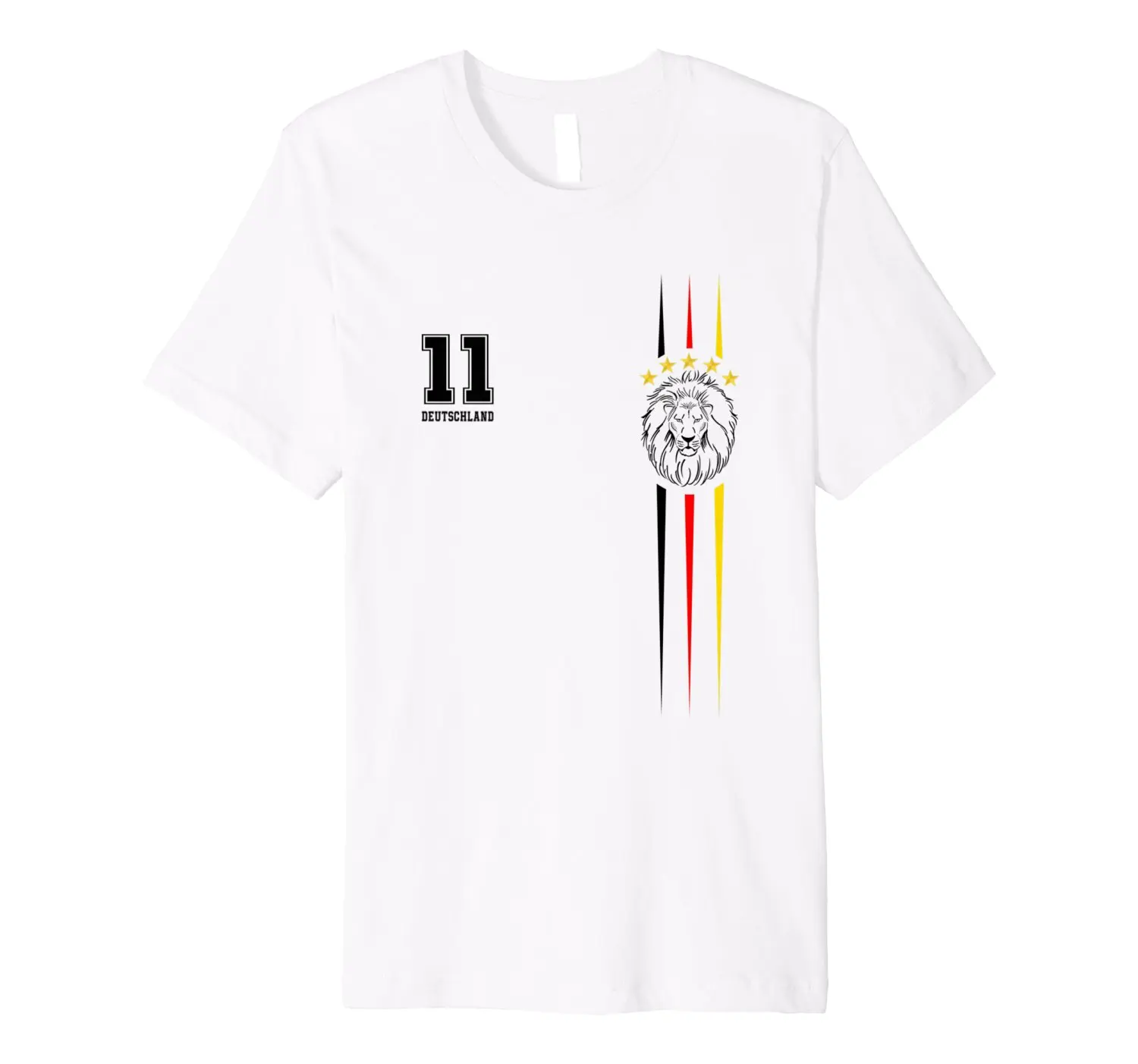 

100% Cotton Short Sleeve O-Neck Tops Tee Shirts Cool Germany Soccers T-Shirt I Fans Soccers Giftv Neck Shirt