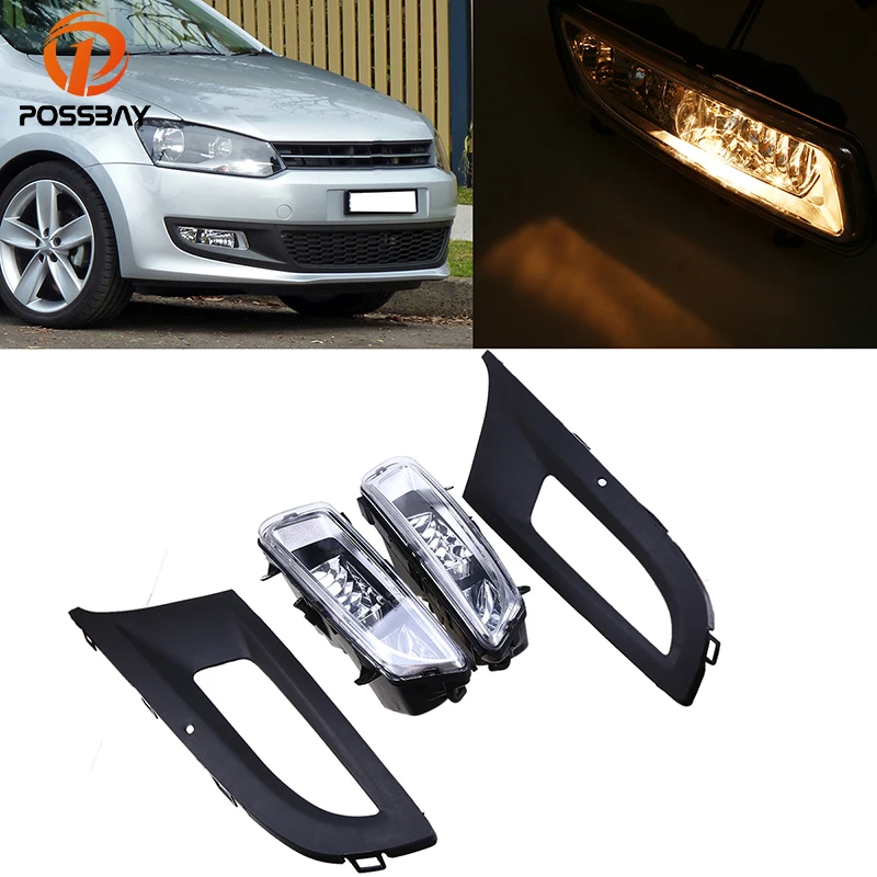 POSSBAY авто передний бампер туман светильник для VW Polo MK5 6R/6C 2009/2010/2011 2013 подтяжки лица